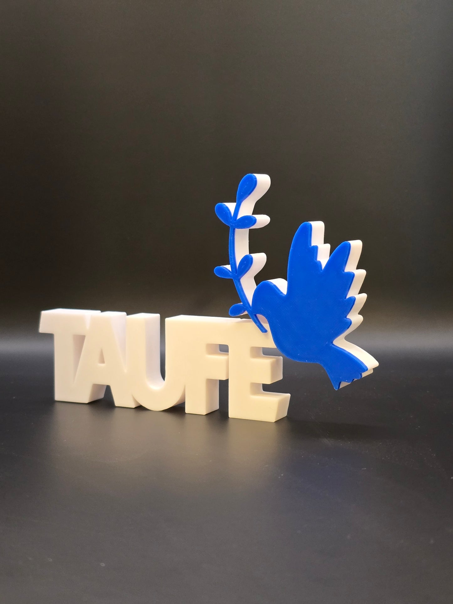 Personalisiertes TAUFE Schild mit Taube & Olivenzweig – stilvolle Tischdeko & Geschenkidee zur Taufe für besondere Feier