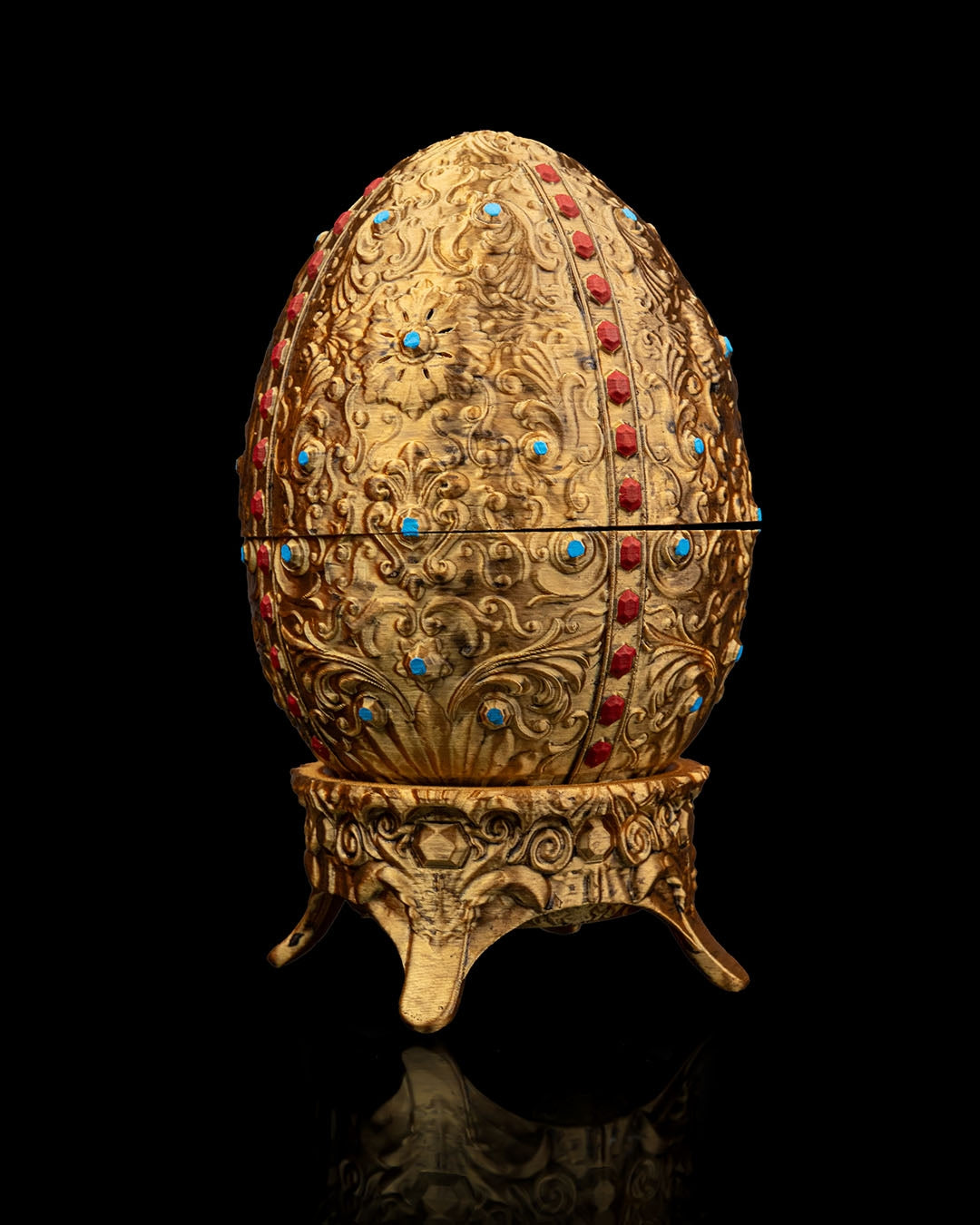Aufbewahrungsei goldene Seite links