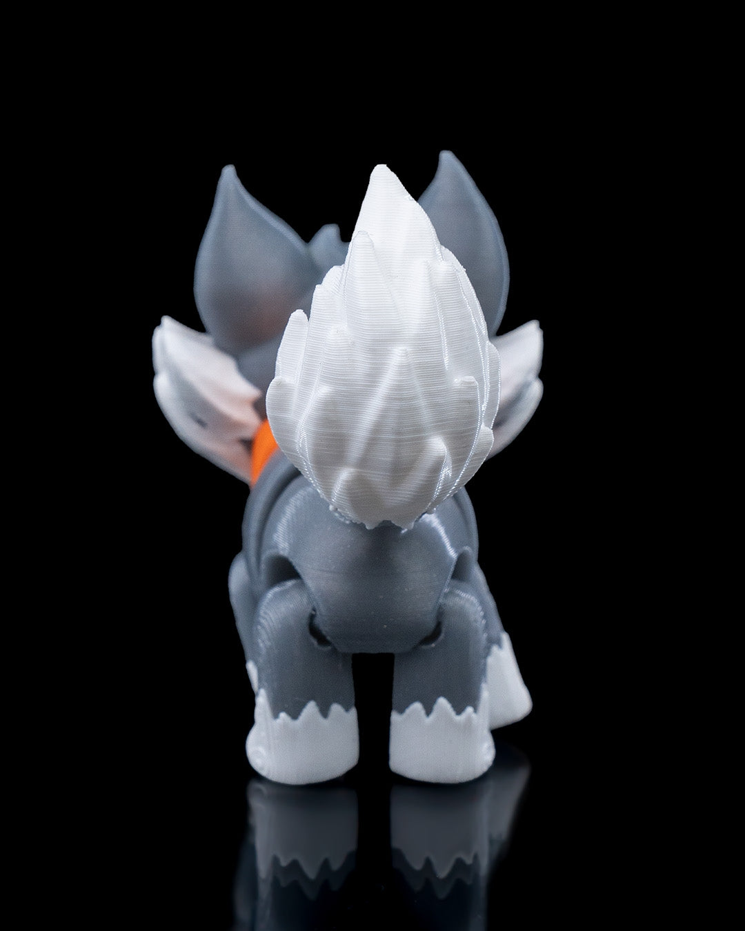 Beweglicher Nachtterrier-Schlüsselanhänger aus PLA, ca. 6 cm hoch, detailreiches Fantasy-Design, ideal für Schlüssel, Taschen und Halloween-Deko