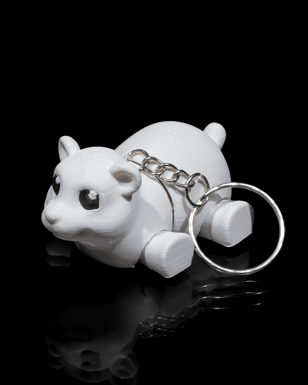 Eisbär-Schlüsselanhänger am Schlüsselbund – Perfektes Geschenk für Tierfreunde.