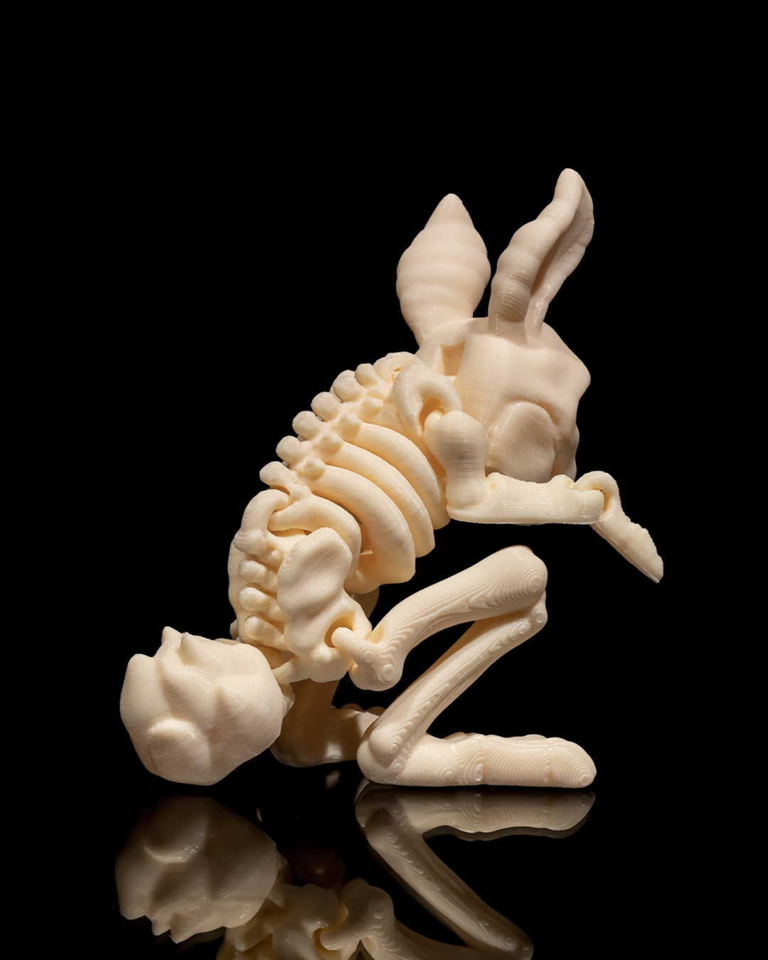Beweglicher Skeletthase – Flexibler Knochen-Hase als Grusel-Deko & Spielzeug in Wunschfarbe für Halloween & Alltag