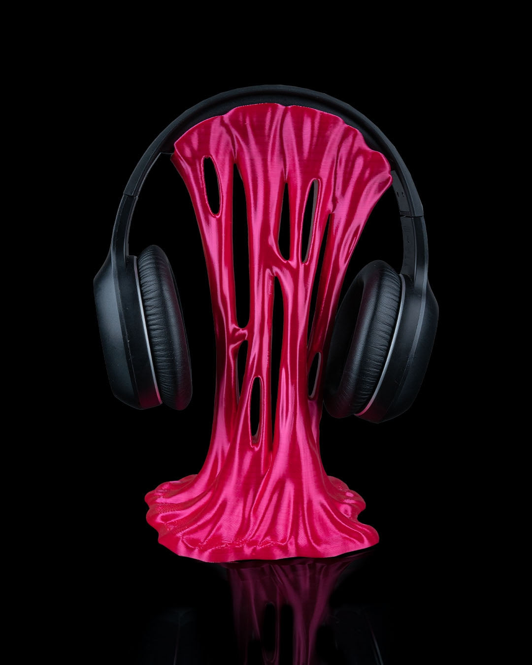 Rückansicht des Sticky-Splash Headset-Halters mit Headset