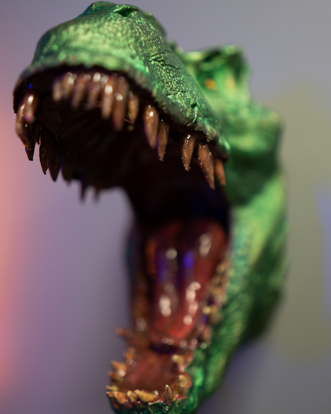 T-Rex Kopf Wandhalterung – 3D-gedruckter Headsethalter für Gamer und Dino-Fans