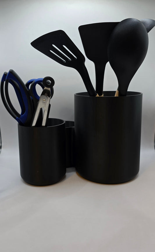 Moderner Küchenutensilienhalter mit 3 Fächern – Stylisches Organizer-Design für Ordnung in der Küche