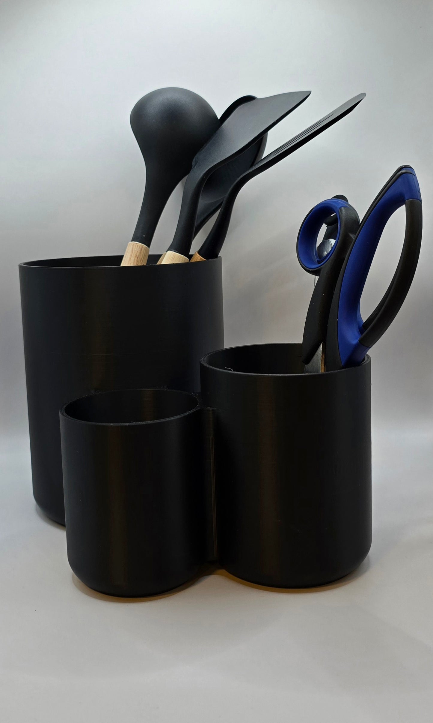 Moderner Küchenutensilienhalter mit 3 Fächern – Stylisches Organizer-Design für Ordnung in der Küche