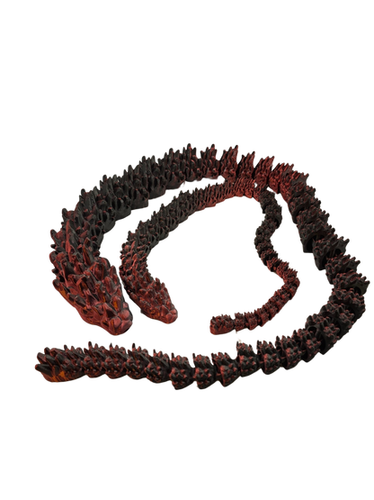 Bewegliche Drachen-Schlange als verspielte Tischdeko oder Geschenkidee – Fantasiefigur in zwei Längen erhältlich