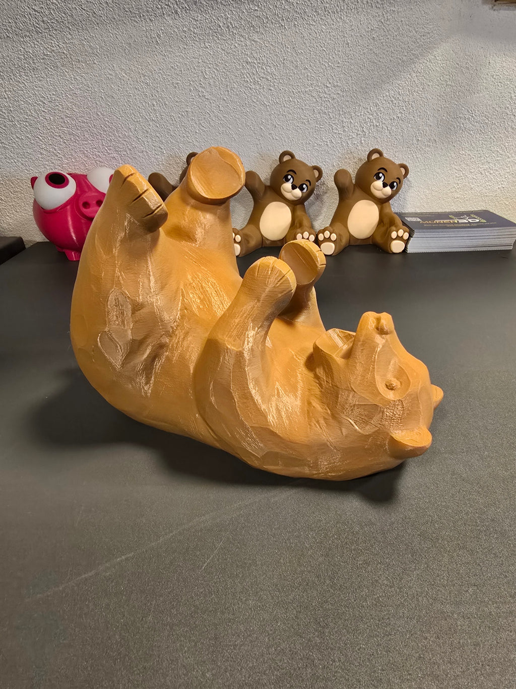 Lustiger Bären-Flaschenhalter physisches 3D-Modell, Ansicht 6