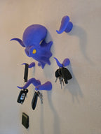 Oktopus Wandhalter mit Tentakeln als Schlüsselbrett und Garderobe - physisches 3D-Modell, Ansicht 5