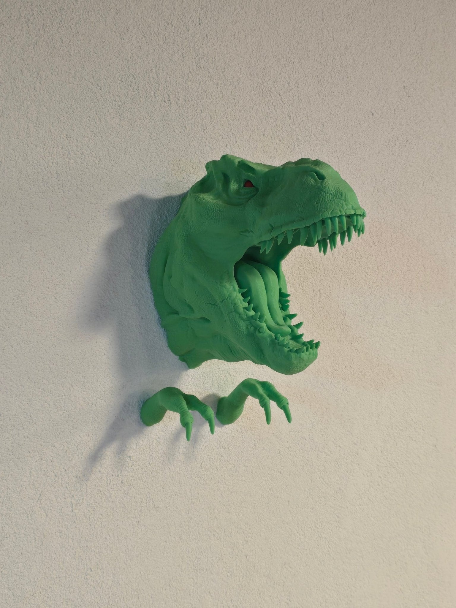 T-Rex Wandhalterung für Headset mit wählbarer Augenfarbe - physisches 3D-Modell, Ansicht 6