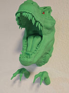 T-Rex Wandhalterung für Headset mit wählbarer Augenfarbe - physisches 3D-Modell, Ansicht 1