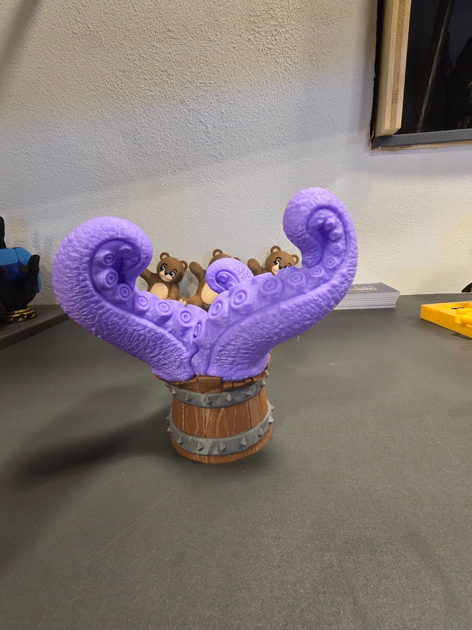 Octopus Controller Halter – Universal Gaming Stand Farbwahl - physisches 3D-Modell, Ansicht 5