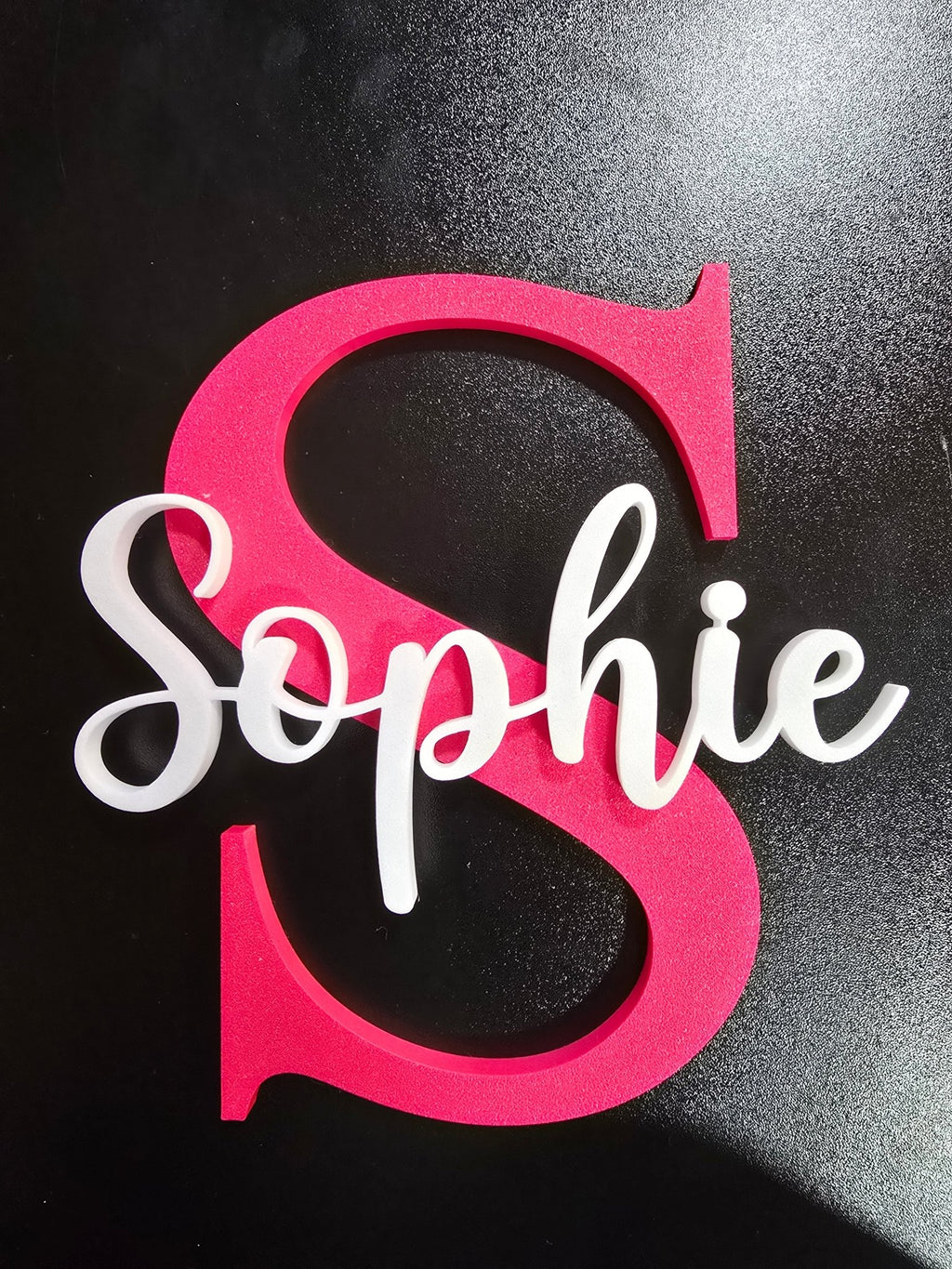 Personalisierbares Türschild mit Namen (20 cm | 3D-Druck) - physisches 3D-Modell, Ansicht 1