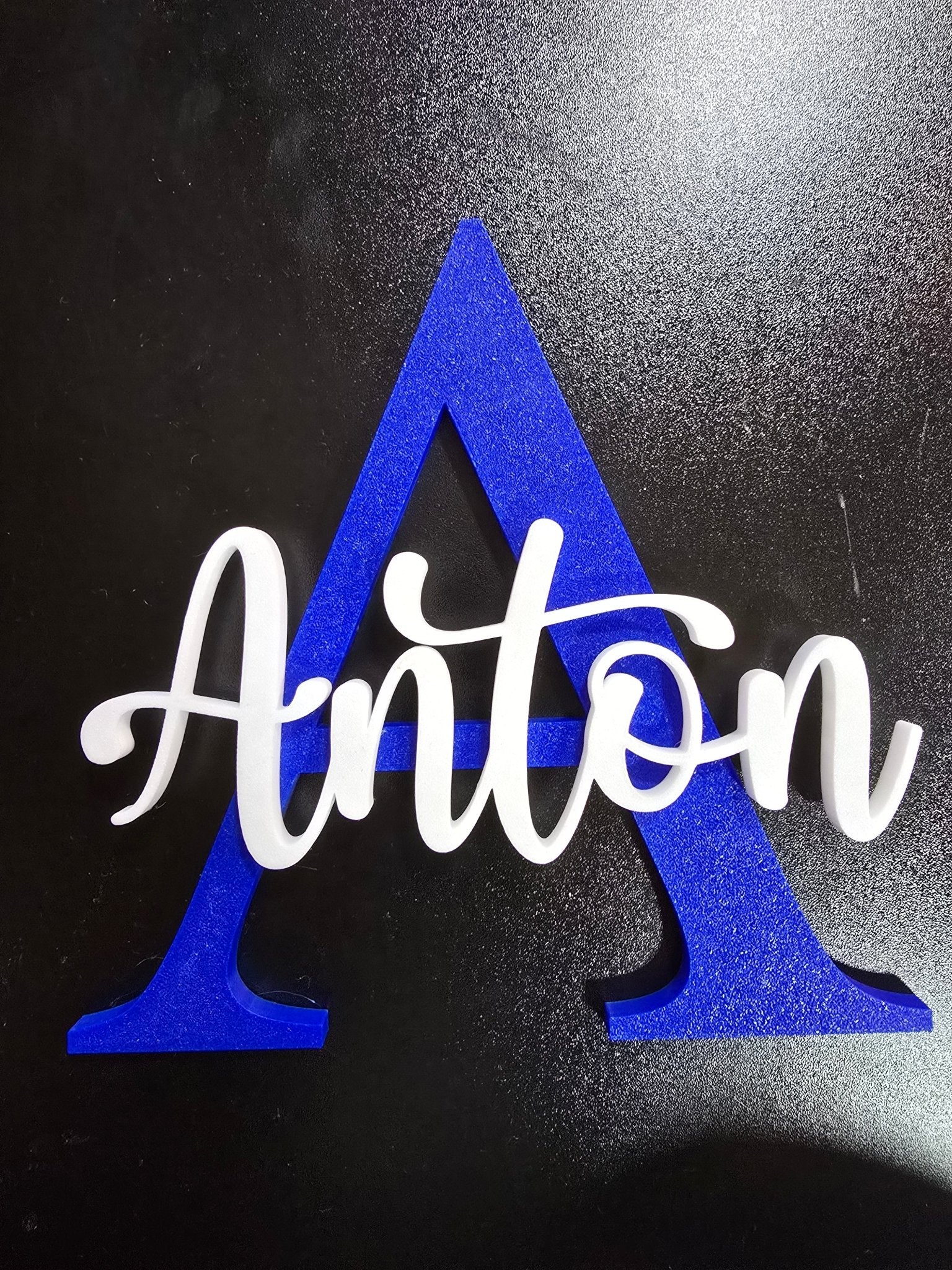Personalisierbares Türschild mit Namen (20 cm | 3D-Druck) - physisches 3D-Modell, Ansicht 2
