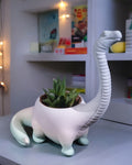 Dino Pflanztopf Lang hals Süße Deko in Wunschfarbe - physisches 3D-Modell, Ansicht 8