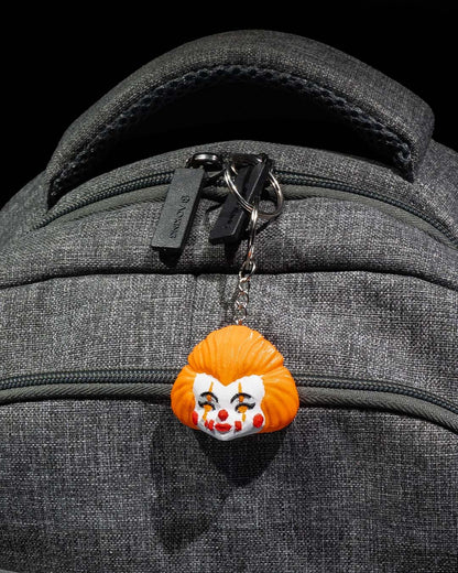 Pennywise-Schlüsselanhänger aus PLA, ca. 5 cm hoch, gruseliges Horror-Design, ideal für Schlüssel, Taschen und Halloween-Deko