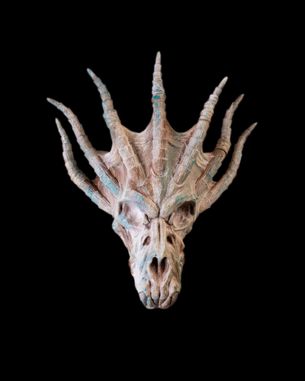 Stachel Drachenschädel Wanddeko Spiky Dragon (27 cm) - physisches 3D-Modell, Ansicht 4