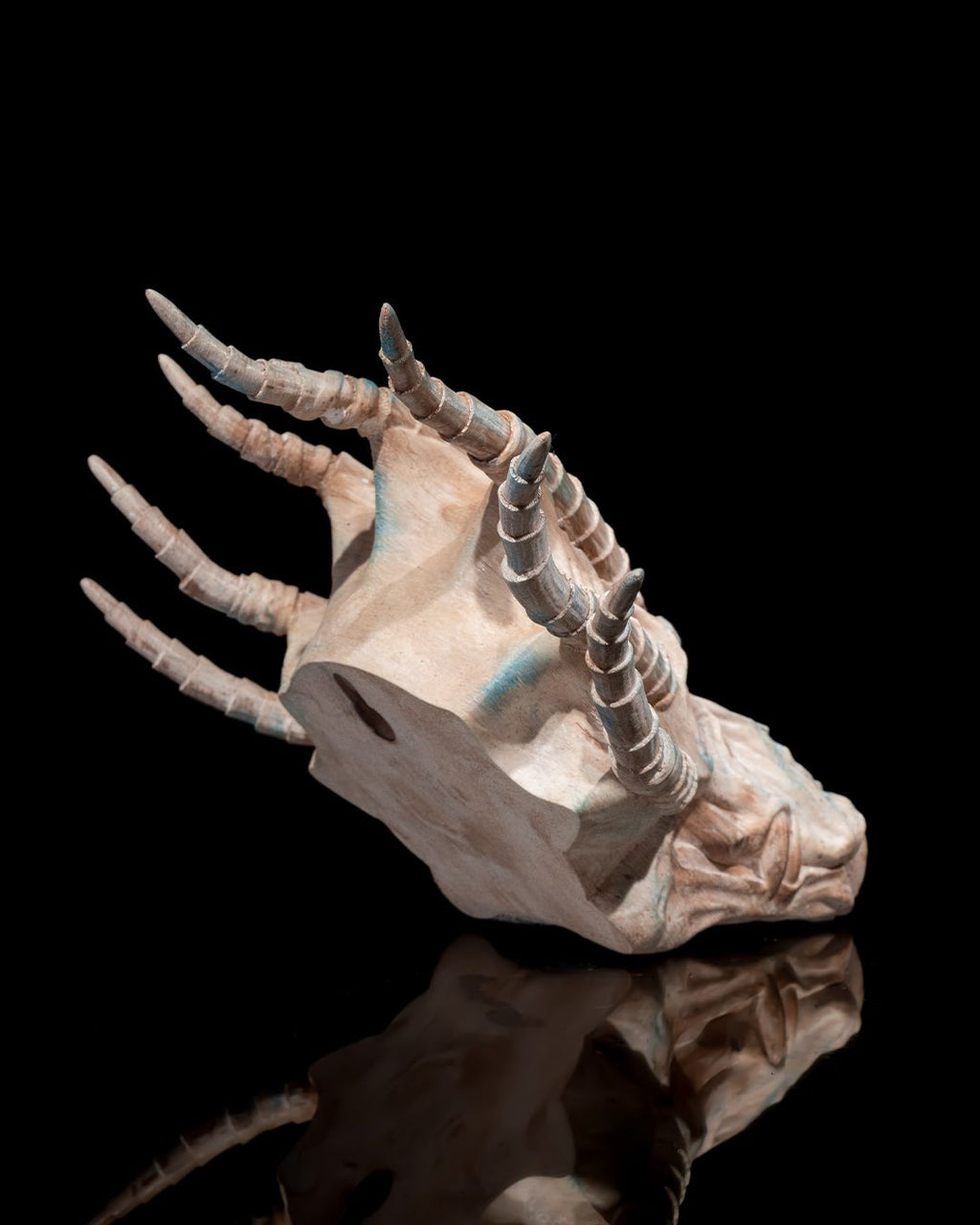 Stachel Drachenschädel Wanddeko Spiky Dragon (27 cm) - physisches 3D-Modell, Ansicht 9