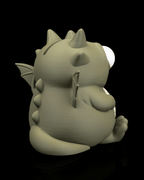 Drachen Sparschwein "Cashling" (Detailreicher 3D-Druck) - physisches 3D-Modell, Ansicht 5