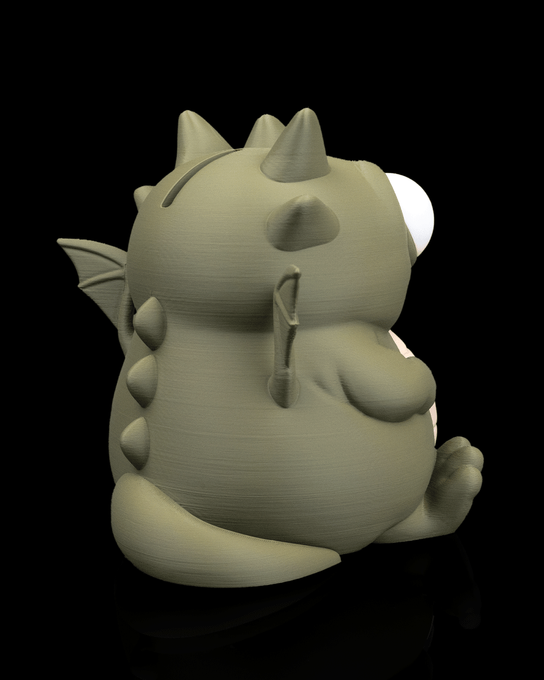 Drachen Sparschwein "Cashling" (Detailreicher 3D-Druck) - physisches 3D-Modell, Ansicht 5