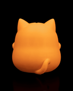 Niedliche Spardose Katze mit großen Augen (Orange) - physisches 3D-Modell, Ansicht 5