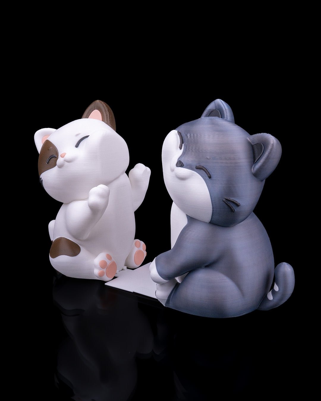 Cozy Snuggles – Kuschelnde Katzen-Buchstützen (19 cm) - physisches 3D-Modell, Ansicht 5