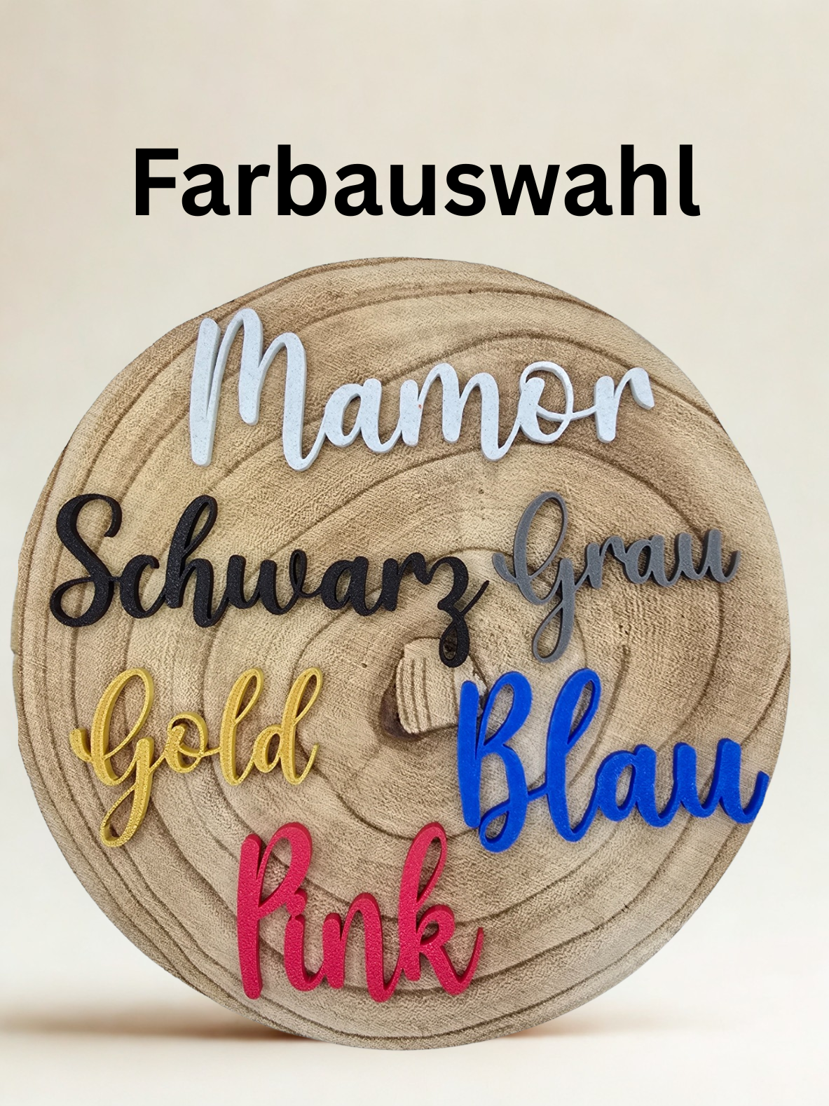 Personalisierbares Türschild mit Namen (20 cm | 3D-Druck)