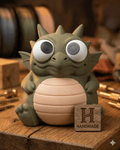 Drachen Sparschwein Cashling – Detailreiches Deko-Sparschwein - physisches 3D-Modell, Ansicht 2