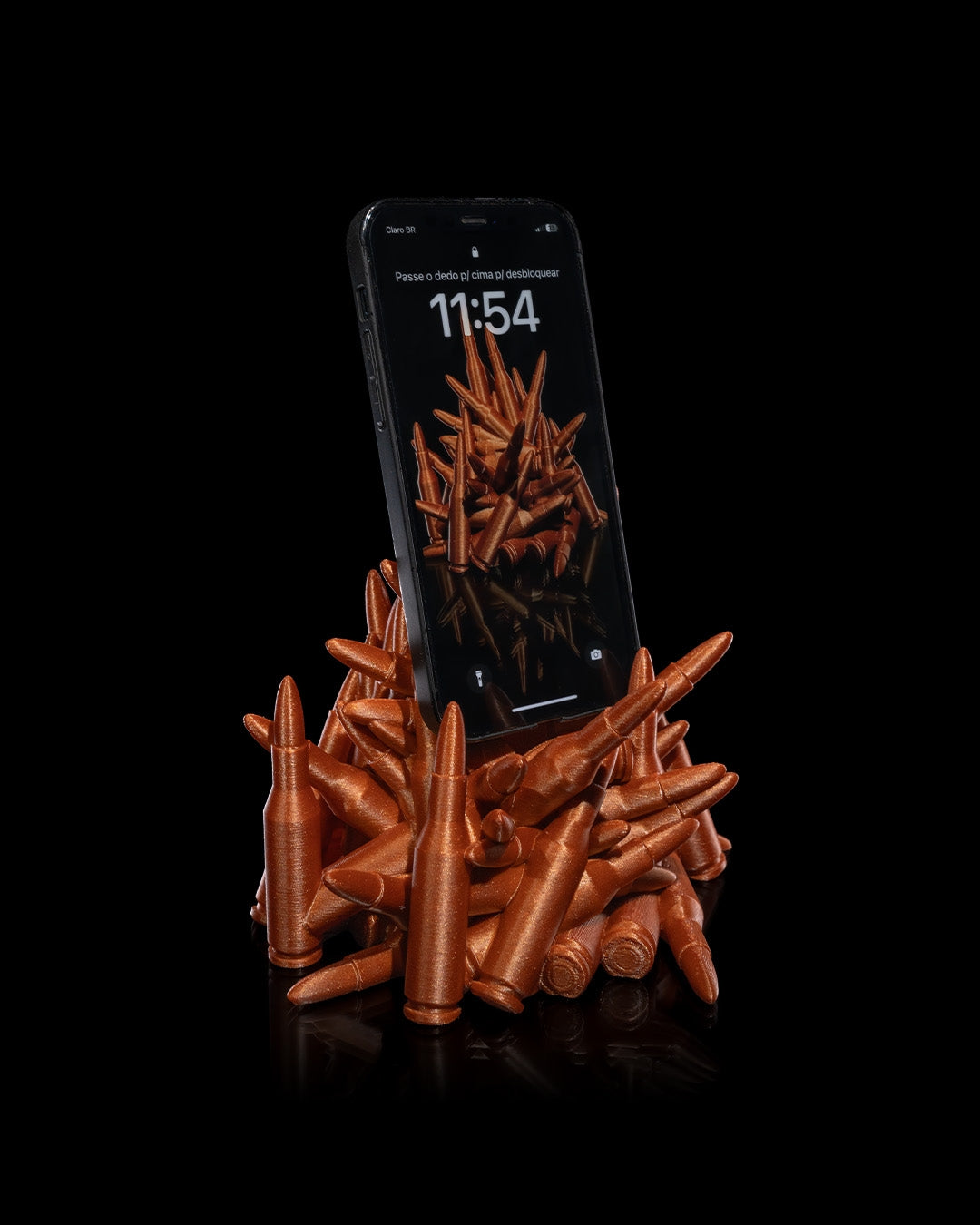 Seitenansicht mit eingesetztem Handy

