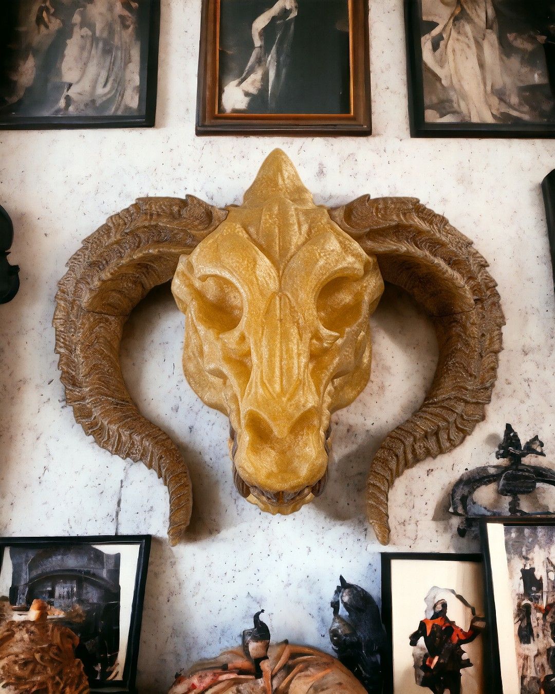 Golddrachenschädel - Münch3D