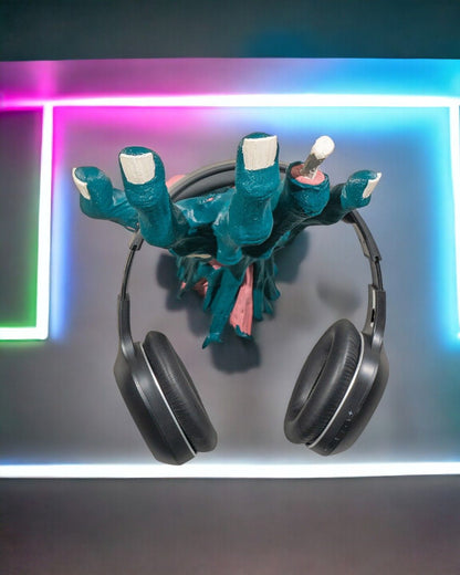 Hand Headsethalter – 3D-gedruckte Headset-Halterung im Horror-Design | Perfekte Wanddekoration für Gamer