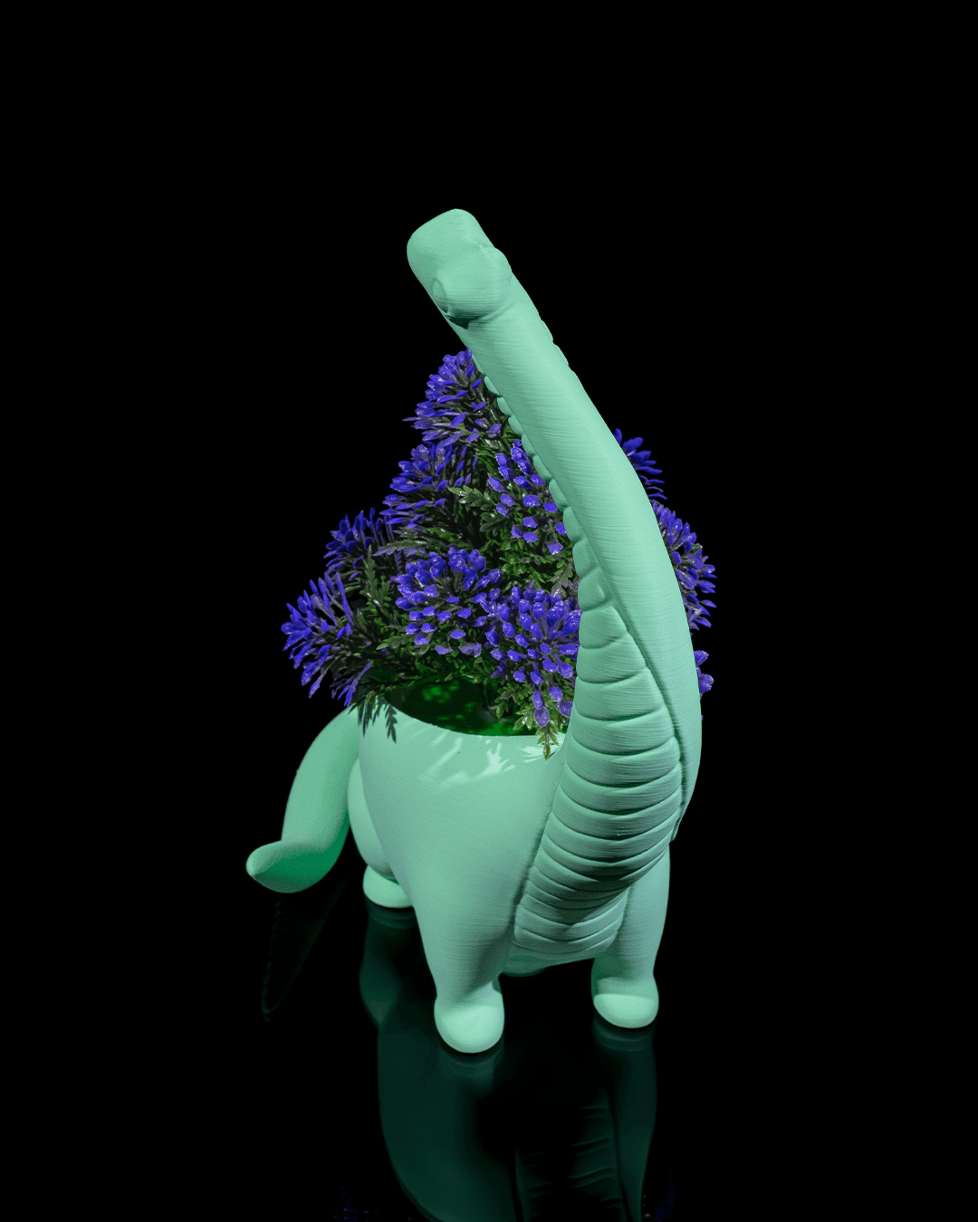 Dinosaurier Blumentopf Brachiosaurus – Deko in Wunschfarbe - physisches 3D-Modell, Ansicht 4