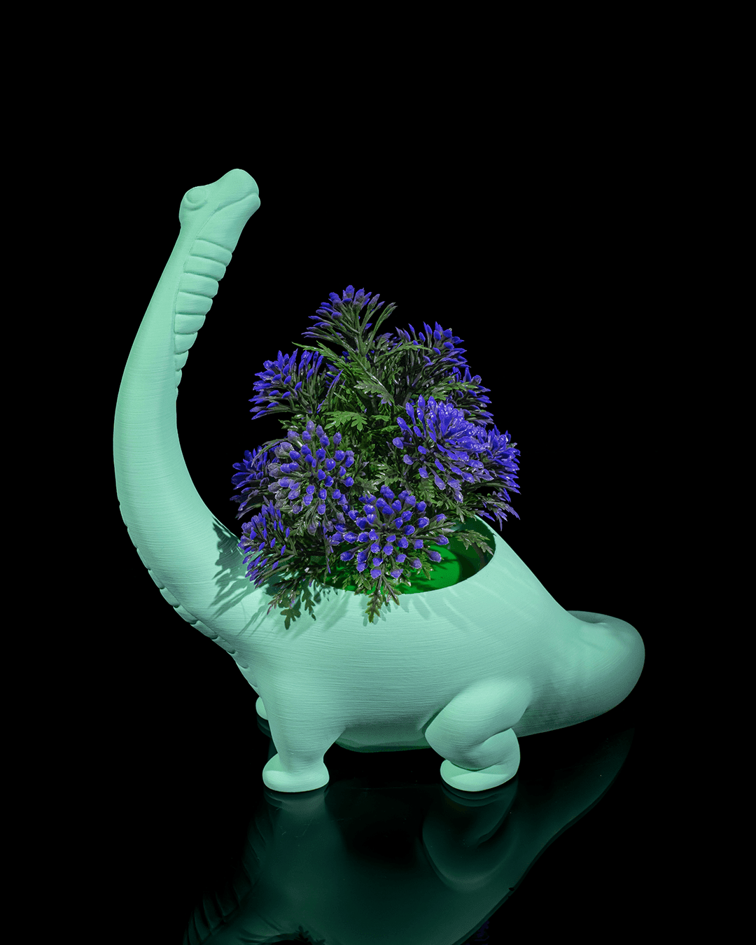 Dinosaurier Blumentopf Brachiosaurus – Deko in Wunschfarbe - physisches 3D-Modell, Ansicht 5