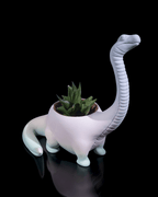 Dino Pflanztopf Lang hals Süße Deko in Wunschfarbe - physisches 3D-Modell, Ansicht 3