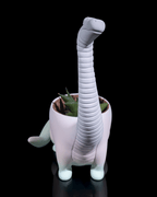 Dino Pflanztopf Lang hals Süße Deko in Wunschfarbe - physisches 3D-Modell, Ansicht 4