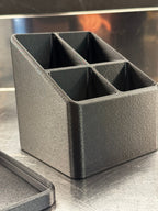 Spüle Organizer mit Abtropffläche | Modularer Besteckhalter | 10x10x12 cm - physisches 3D-Modell, Ansicht 5