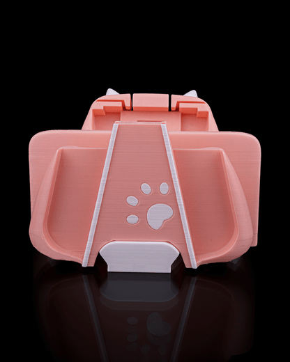Kitty Loaf Dock-Cover für Nintendo Switch – Niedliche Cat-Loaf-Halterung & Organizer für Gamerinnen – Pink & Weiß