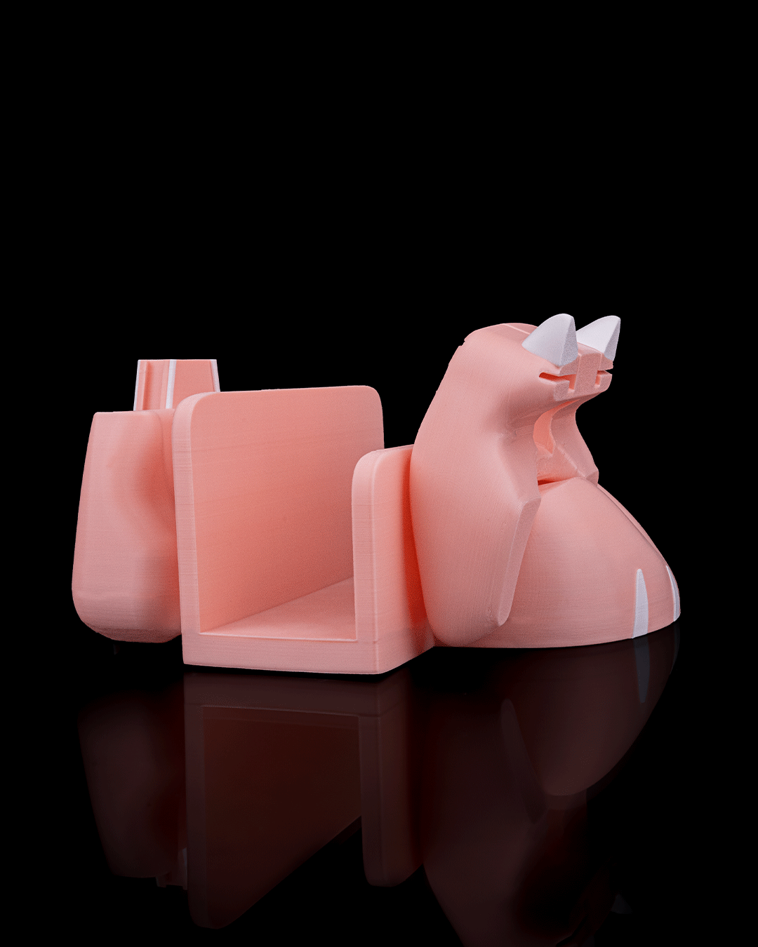 Kitty Loaf Dock-Cover für Nintendo Switch – Niedliche Cat-Loaf-Halterung & Organizer für Gamerinnen – Pink & Weiß