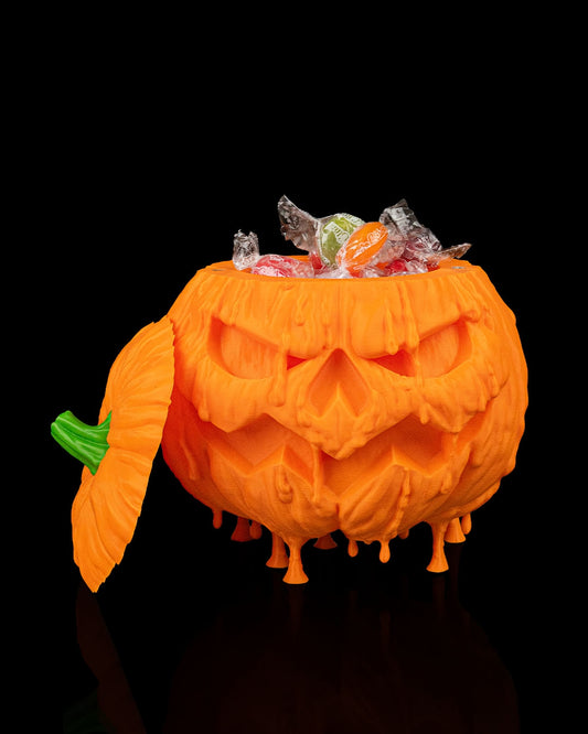Halloween Kürbis Süßigkeitenschale mit Deckel 🎃 Gruseliger Candy-Holder als Partydeko, Geschenkidee für Kinder & Erwachsene – perfekt für Snacks & Halloween Tischdeko