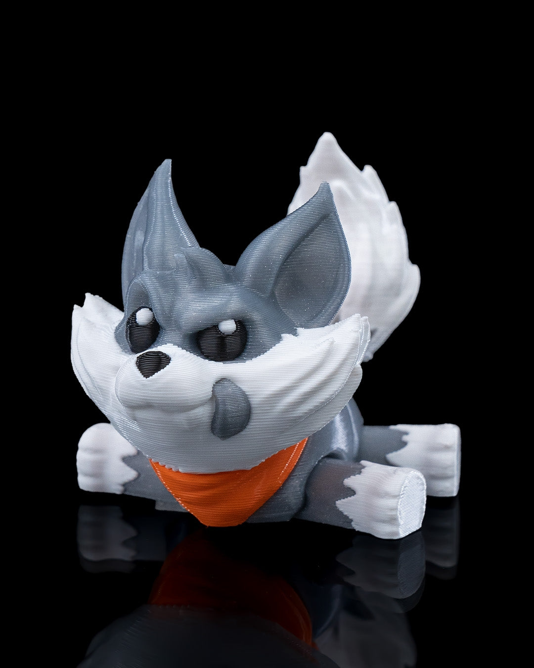 Beweglicher Nachtterrier-Schlüsselanhänger aus PLA, ca. 6 cm hoch, detailreiches Fantasy-Design, ideal für Schlüssel, Taschen und Halloween-Deko