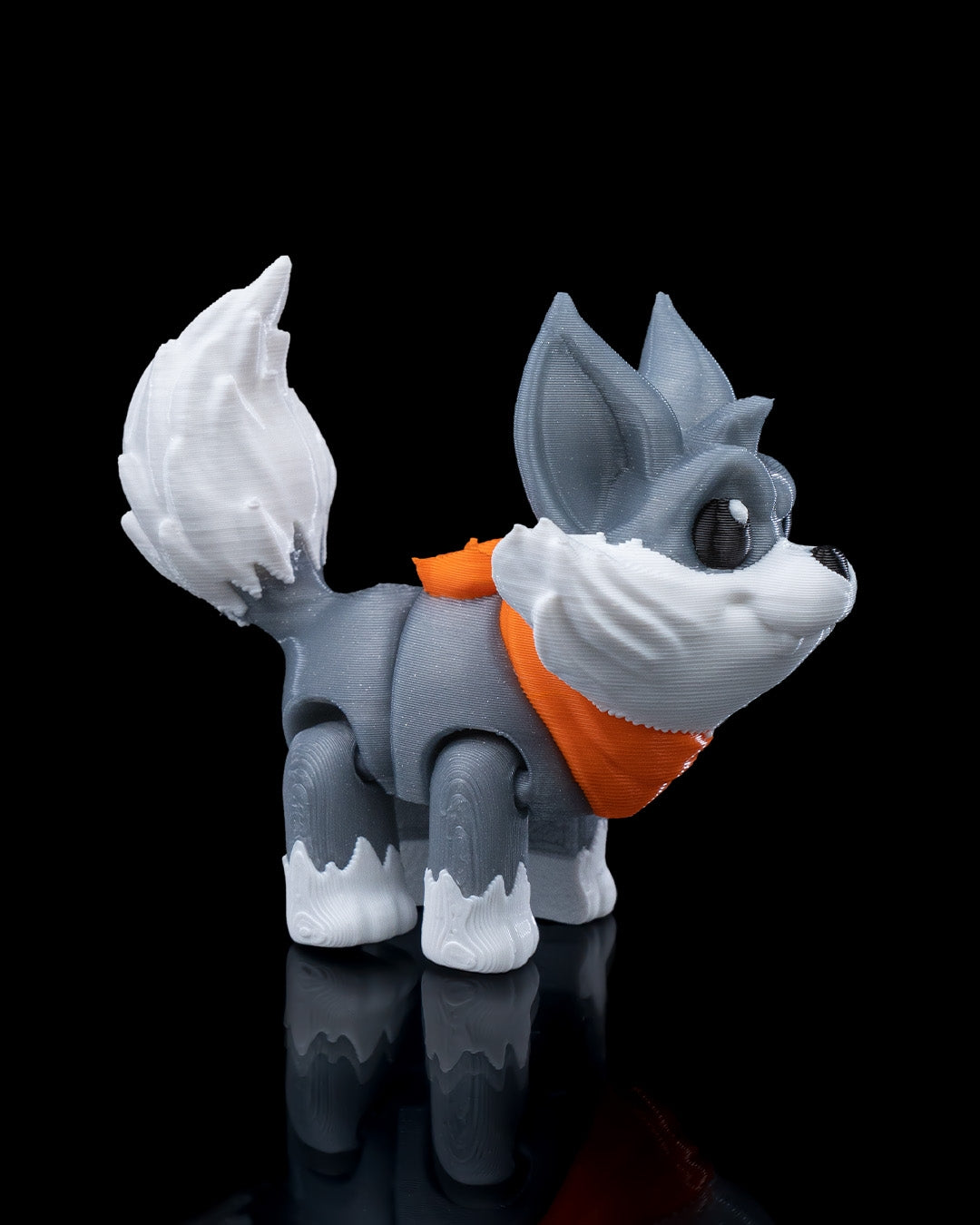 Beweglicher Nachtterrier-Schlüsselanhänger aus PLA, ca. 6 cm hoch, detailreiches Fantasy-Design, ideal für Schlüssel, Taschen und Halloween-Deko