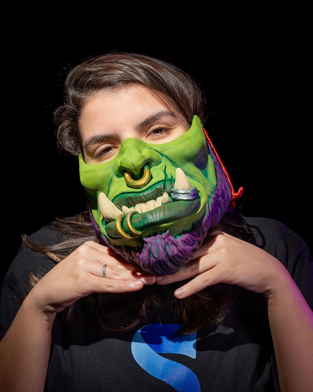 Ork-Maske – Bedrohliches Cosplay- und Rollenspiel-Zubehör inspiriert von Fantasy-Kreaturen