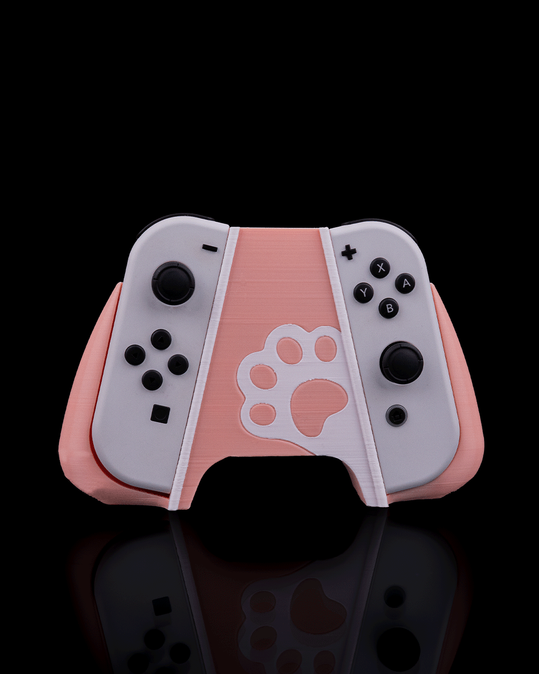 Pawprint Dual Joy-Con Grip – Katzenpfote Gaming-Handgriff - physisches 3D-Modell, Ansicht 1