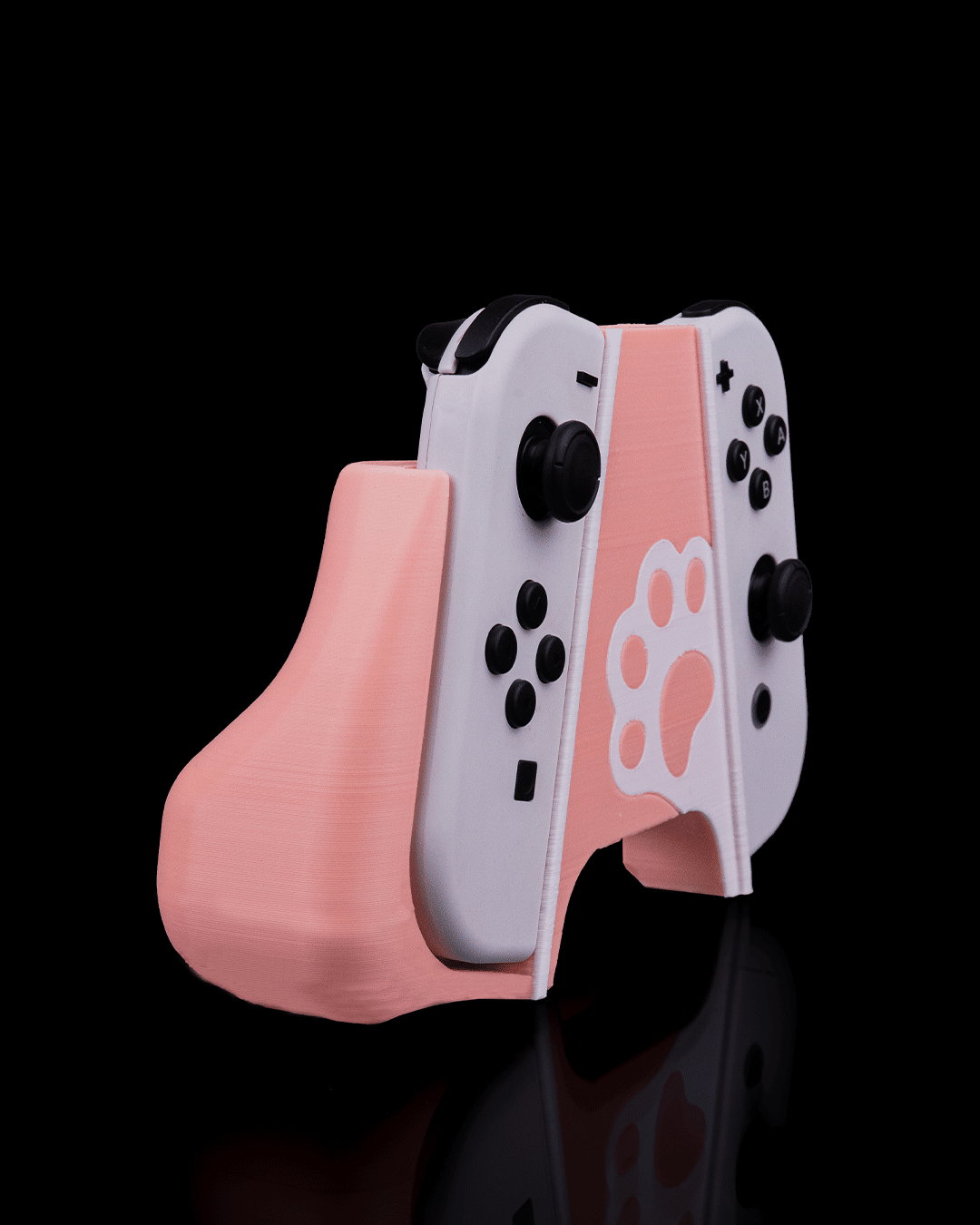 Pawprint Dual Joy-Con Grip – Katzenpfote Gaming-Handgriff - physisches 3D-Modell, Ansicht 2