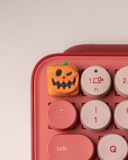 Kürbis Halloween-Tastenkappe – Perfekt für deine Tastatur im Spooky-Style