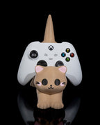 Katzen Handy- & Controller-Halter für Gamer & Katzenfans - physisches 3D-Modell, Ansicht 3