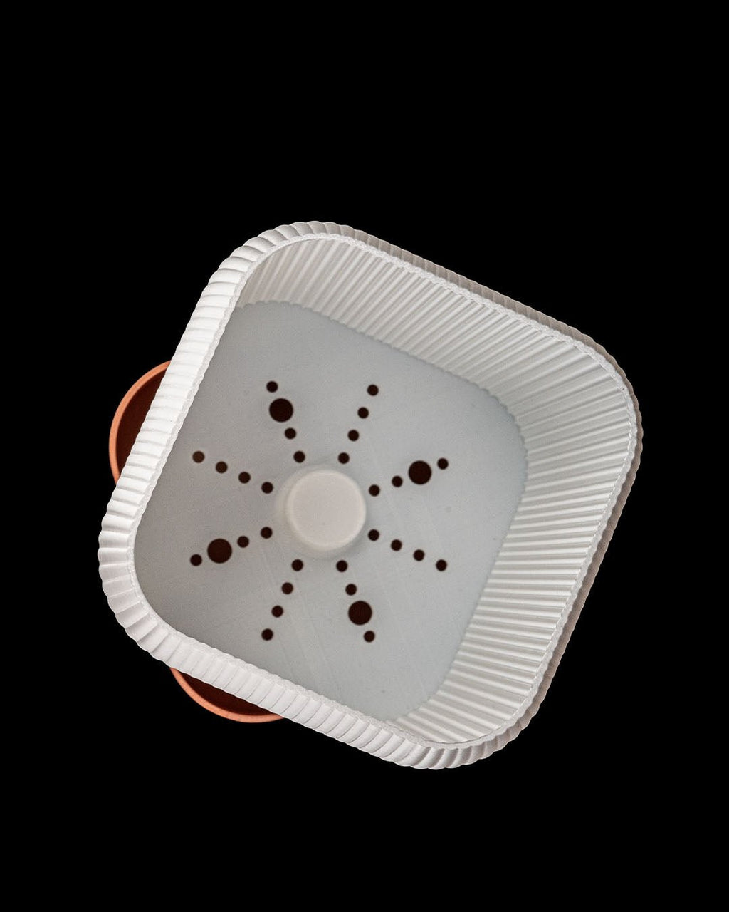 Quadra Selbstbewässernder Blumentopf (20 cm hoch) – Zweifarbig - physisches 3D-Modell, Ansicht 4