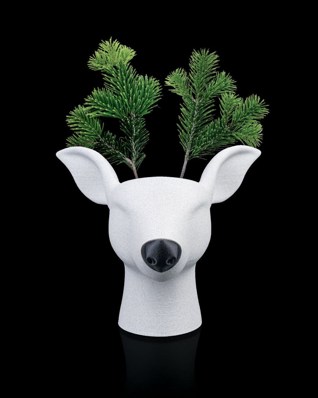 Rentier Vase Rootolph für Tannenzweige und Trockenblumen 18 cm - physisches 3D-Modell, Ansicht 1