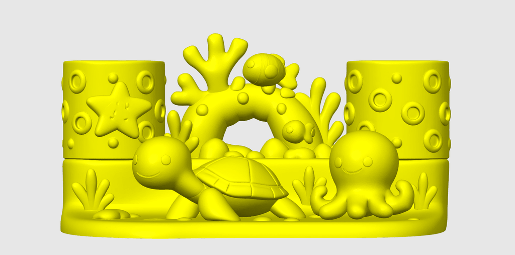 3D Zahnbürstenhalter Unterwasserwelt – Motivation fürs Zähneputzen