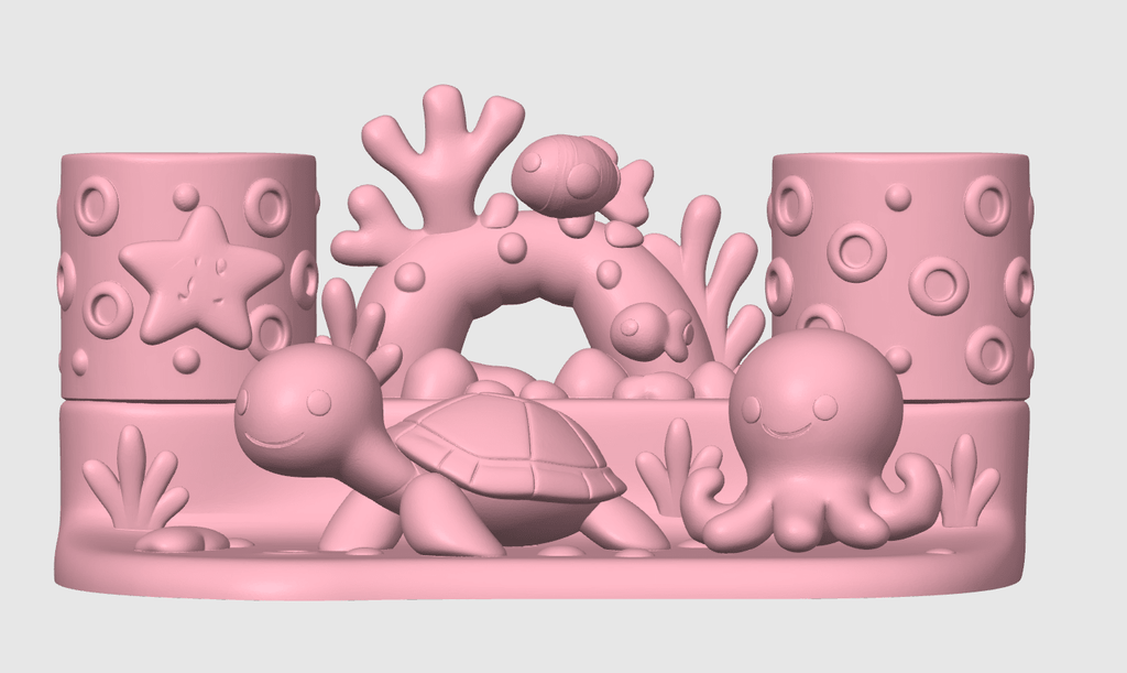 3D Zahnbürstenhalter Unterwasserwelt – Motivation fürs Zähneputzen