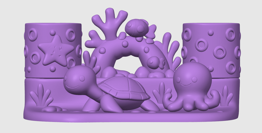 3D Zahnbürstenhalter Unterwasserwelt – Motivation fürs Zähneputzen